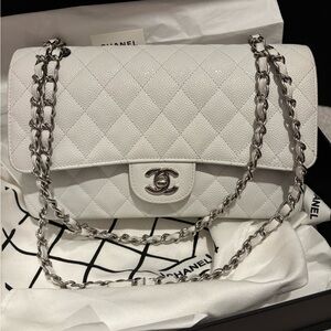 Chanel Classic White Double Flap